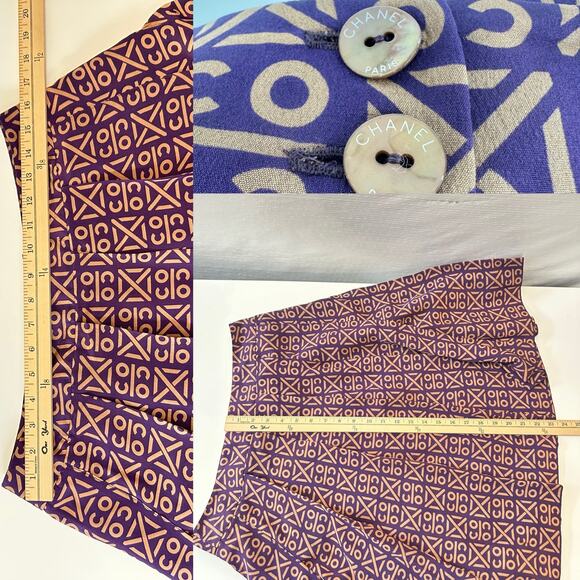 Vintage Y2K Runway CHANEL  FR 44 Blazer Skirt Set Chocolate Brown Cashmere Silk - Picture 7 of 16